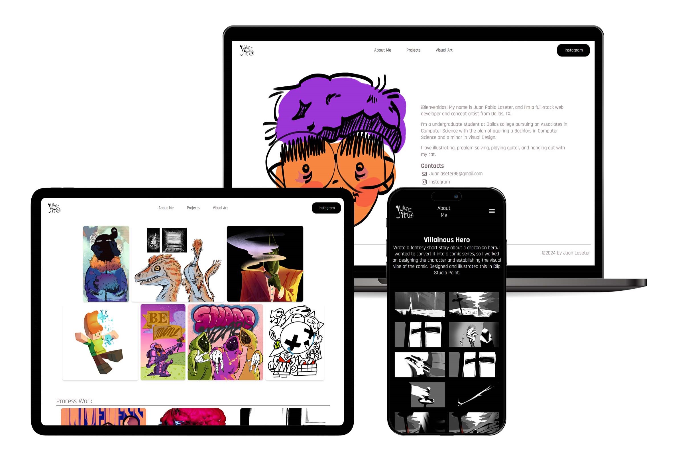 Mock up image of my first website design
